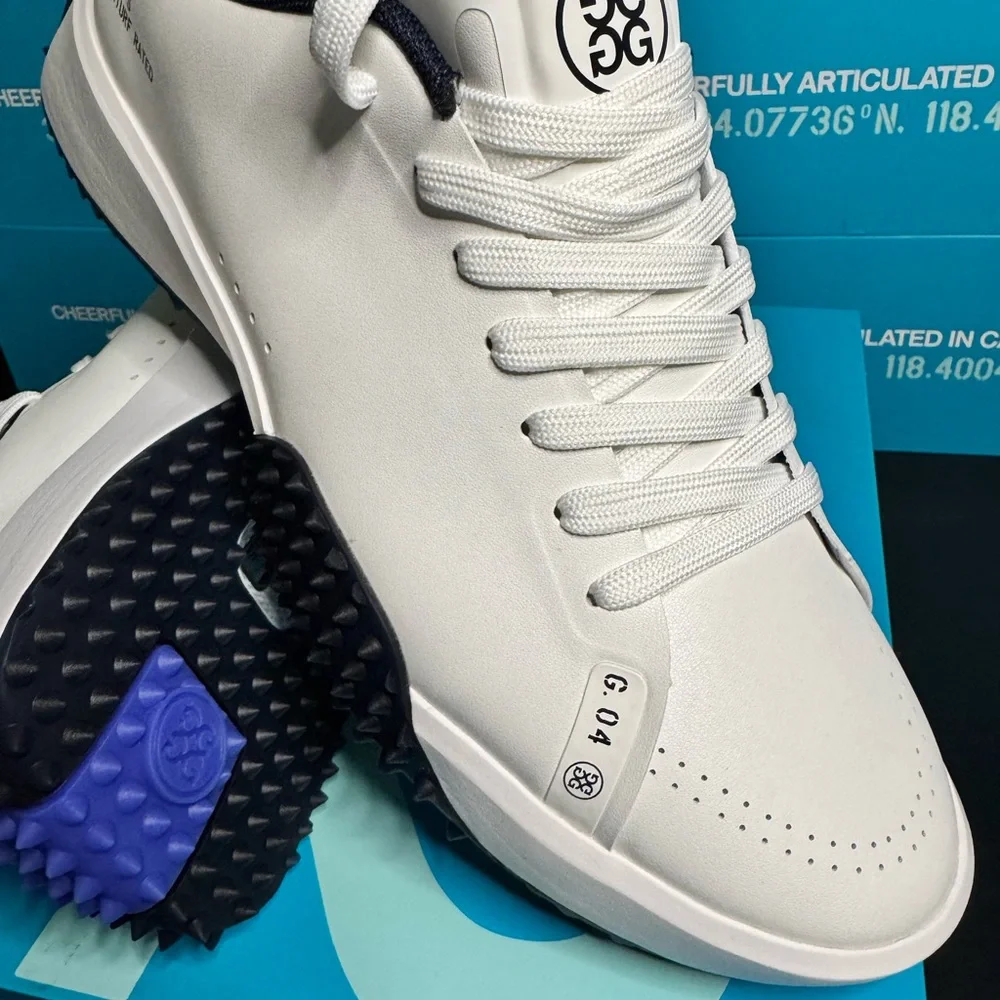 G/FORE MEN'S G.112 GOLF SHOE in Snow/Twilight - Picture 8 of 16